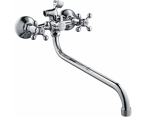 Приобрести Смеситель для ванны Haiba HB2208-2 универсальный Хром в магазине сантехники Santeh-Crystal.ru