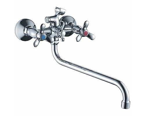 Заказать Смеситель для ванны Haiba HB2212 универсальный Хром в магазине сантехники Santeh-Crystal.ru
