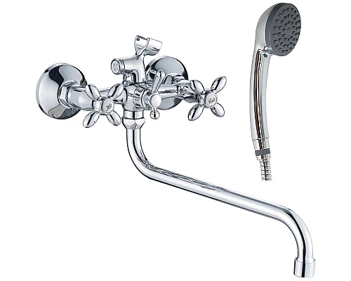 Приобрести Смеситель для ванны Haiba HB2227 универсальный Хром в магазине сантехники Santeh-Crystal.ru