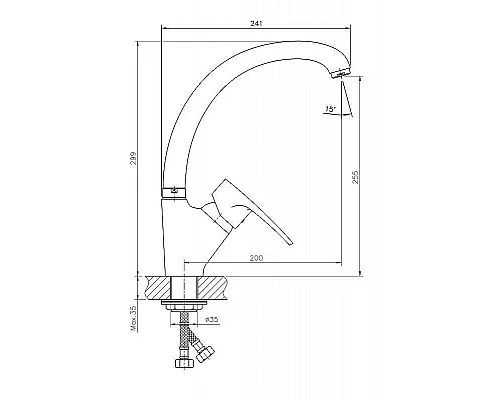 Заказать Смеситель для кухни Haiba HB4165-2 Хром в магазине сантехники Santeh-Crystal.ru