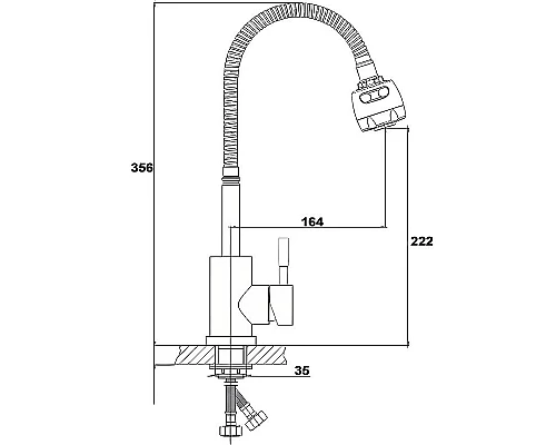 Купить Смеситель для кухни Haiba HB73304 Хром в магазине сантехники Santeh-Crystal.ru