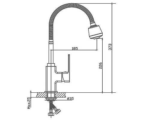 Купить Смеситель для кухни Haiba HB73615 Хром в магазине сантехники Santeh-Crystal.ru