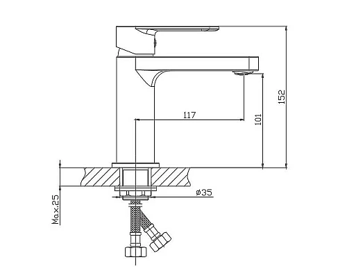 Купить Смеситель для раковины Haiba HB10617 Хром в магазине сантехники Santeh-Crystal.ru