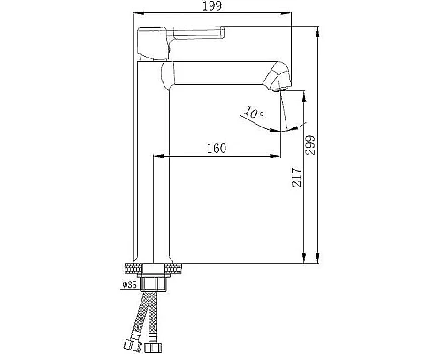 Купить Смеситель для раковины Haiba HB11814-7 Черный матовый в магазине сантехники Santeh-Crystal.ru