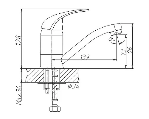 Купить Смеситель для раковины Haiba HB4503 Хром в магазине сантехники Santeh-Crystal.ru