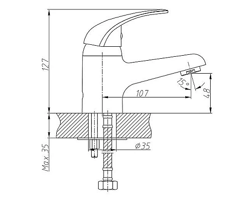 Приобрести Смеситель для раковины Haiba HB1003 Хром в магазине сантехники Santeh-Crystal.ru