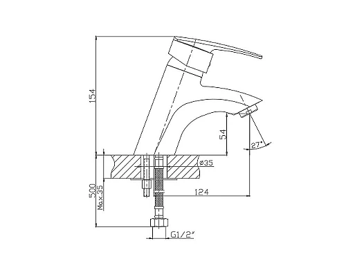 Купить Смеситель для раковины Haiba HB1006 Хром в магазине сантехники Santeh-Crystal.ru
