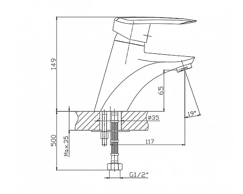 Купить Смеситель для раковины Haiba HB1007 Хром в магазине сантехники Santeh-Crystal.ru