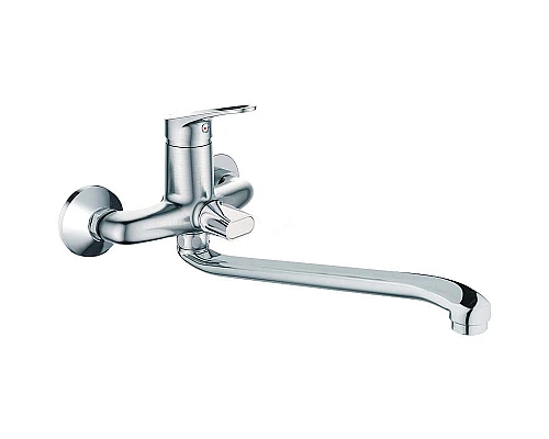 Приобрести Смеситель для ванны Haiba HB2213-1 универсальный Хром матовый в магазине сантехники Santeh-Crystal.ru