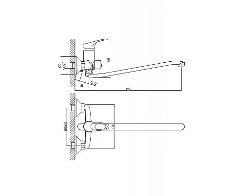 Приобрести Смеситель для ванны Haiba HB2213-1 универсальный Хром матовый в магазине сантехники Santeh-Crystal.ru