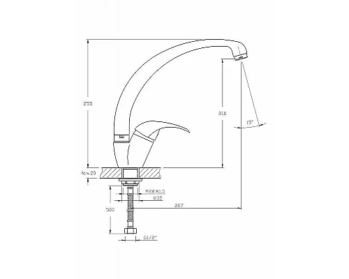 Купить Смеситель для кухни Haiba HB4115-2 Хром в магазине сантехники Santeh-Crystal.ru