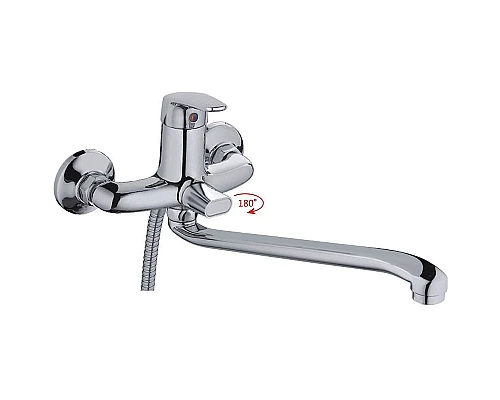 Заказать Смеситель для ванны Haiba HB2216 универсальный Хром в магазине сантехники Santeh-Crystal.ru