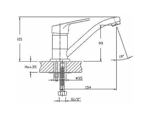 Заказать Смеситель для раковины Haiba HB4516 Хром в магазине сантехники Santeh-Crystal.ru