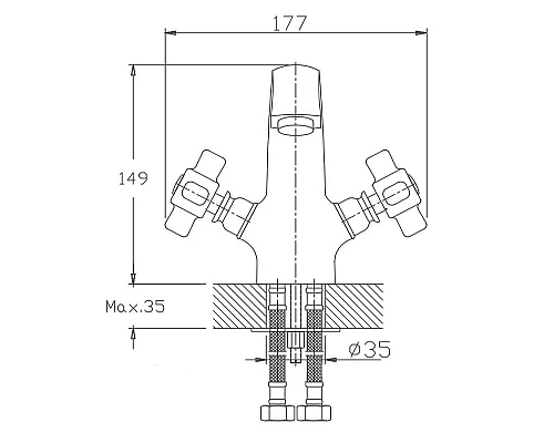 Купить Смеситель для раковины Haiba HB1018 Хром в магазине сантехники Santeh-Crystal.ru