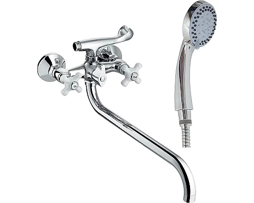 Заказать Смеситель для ванны Haiba HB2018 универсальный Хром в магазине сантехники Santeh-Crystal.ru