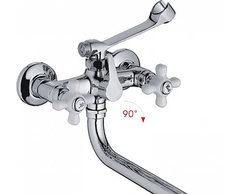 Купить Смеситель для ванны Haiba HB2618 универсальный Хром в магазине сантехники Santeh-Crystal.ru