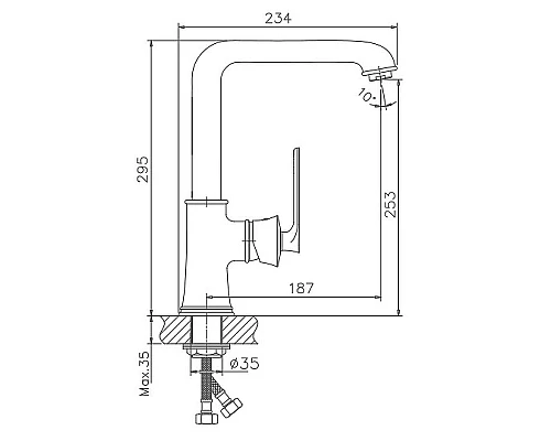 Заказать Смеситель для кухни Haiba HB70181-5 Золото в магазине сантехники Santeh-Crystal.ru