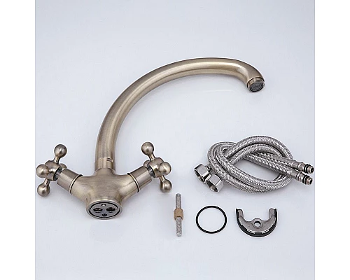 Приобрести Смеситель для кухни Haiba HB4219-4 Бронза в магазине сантехники Santeh-Crystal.ru