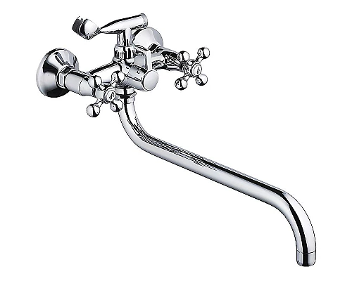 Заказать Смеситель для ванны Haiba HB2619-2 универсальный Хром в магазине сантехники Santeh-Crystal.ru