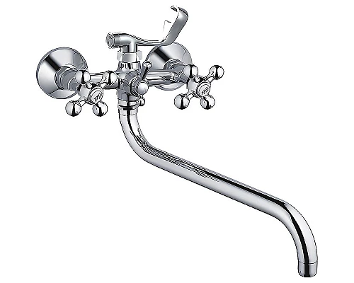 Купить Смеситель для ванны Haiba HB2719 универсальный Хром в магазине сантехники Santeh-Crystal.ru
