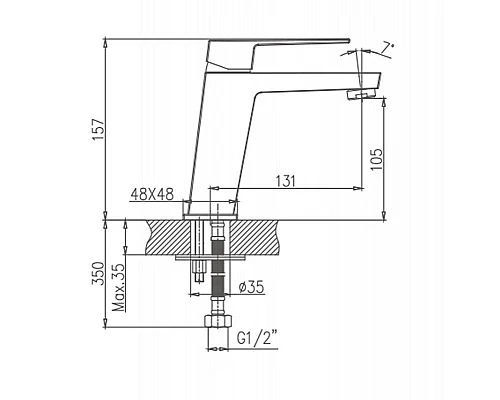 Приобрести Смеситель для раковины Haiba HB10191 Хром в магазине сантехники Santeh-Crystal.ru