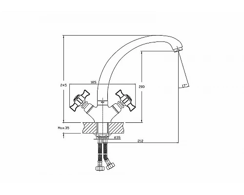 Заказать Смеситель для кухни Haiba HB4824 Хром в магазине сантехники Santeh-Crystal.ru