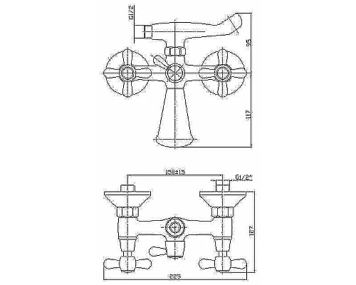 Приобрести Смеситель для ванны Haiba HB3125 Хром в магазине сантехники Santeh-Crystal.ru