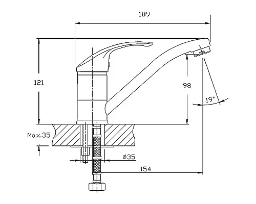 Приобрести Смеситель для раковины Haiba HB4536 Хром в магазине сантехники Santeh-Crystal.ru