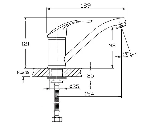 Купить Смеситель для раковины Haiba HB4536-2 Хром в магазине сантехники Santeh-Crystal.ru