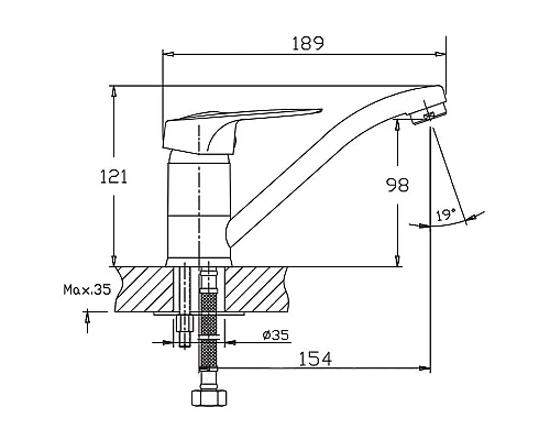 Купить Смеситель для раковины Haiba HB4537 Хром в магазине сантехники Santeh-Crystal.ru