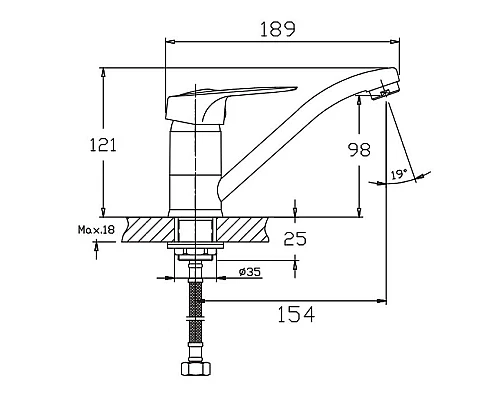 Купить Смеситель для раковины Haiba HB4537-2 Хром в магазине сантехники Santeh-Crystal.ru