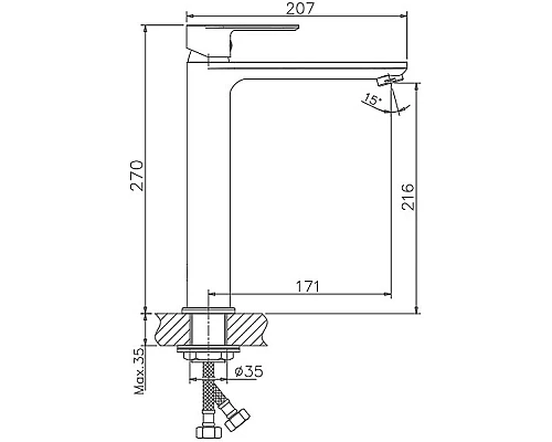Заказать Смеситель для раковины Haiba HB11505-8 Белый Хром в магазине сантехники Santeh-Crystal.ru