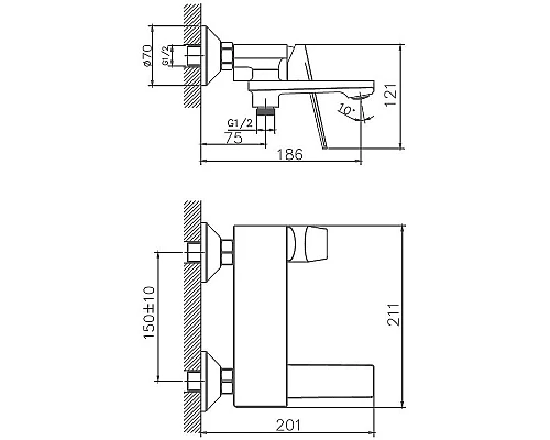 Купить Смеситель для ванны Haiba HB60533-3 Пепельный в магазине сантехники Santeh-Crystal.ru