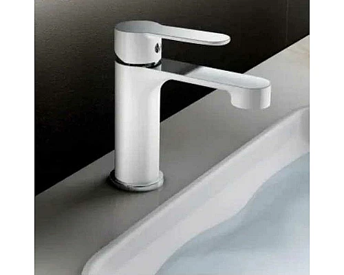 Купить Смеситель для раковины Haiba HB10557-8 Белый Хром в магазине сантехники Santeh-Crystal.ru