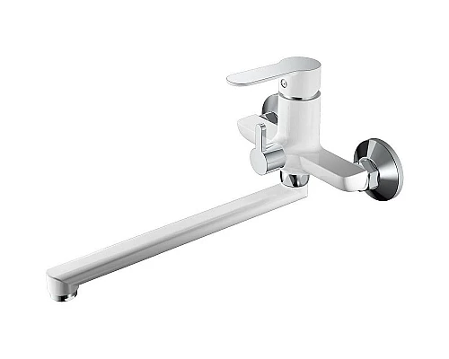 Заказать Смеситель для ванны Haiba HB22557-8 универсальный Белый Хром в магазине сантехники Santeh-Crystal.ru