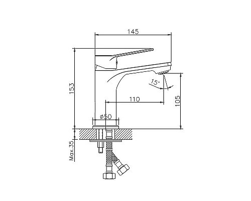 Купить Смеситель для раковины Haiba HB10559 Хром в магазине сантехники Santeh-Crystal.ru