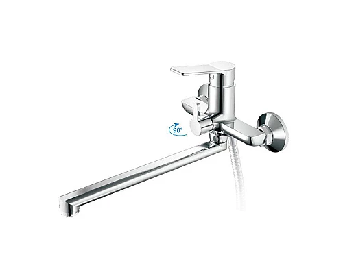Приобрести Смеситель для ванны Haiba HB22559 универсальный Хром в магазине сантехники Santeh-Crystal.ru