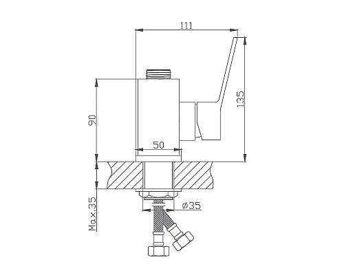 Приобрести Смеситель для кухни Haiba HB73559 Хром без излива в магазине сантехники Santeh-Crystal.ru