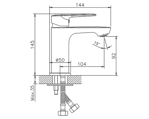 Купить Смеситель для раковины Haiba HB10563 Хром в магазине сантехники Santeh-Crystal.ru