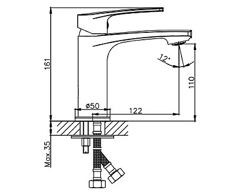 Приобрести Смеситель для раковины Haiba HB10587 Хром в магазине сантехники Santeh-Crystal.ru