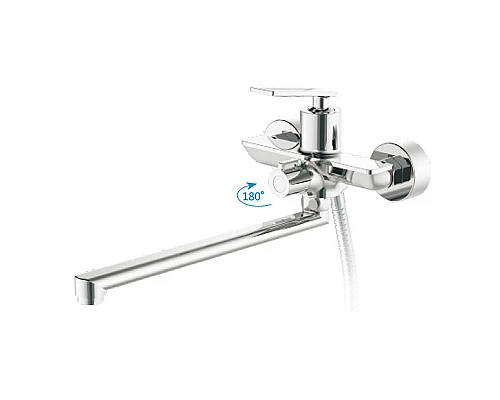 Заказать Смеситель для ванны Haiba HB22589 универсальный Хром в магазине сантехники Santeh-Crystal.ru