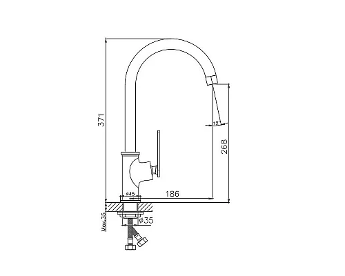 Заказать Смеситель для кухни Haiba HB70589 Хром в магазине сантехники Santeh-Crystal.ru