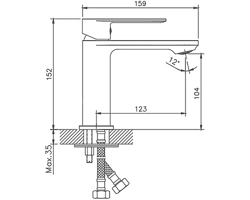 Заказать Смеситель для раковины Haiba HB10590 Хром в магазине сантехники Santeh-Crystal.ru
