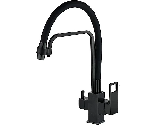 Заказать Смеситель для кухни Haiba HB76615-7 Черный матовый в магазине сантехники Santeh-Crystal.ru