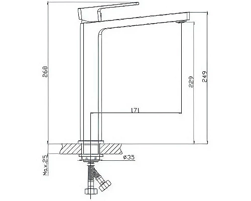 Заказать Смеситель для раковины Haiba HB11615 Хром в магазине сантехники Santeh-Crystal.ru