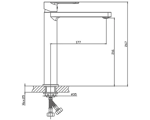 Купить Смеситель для раковины Haiba HB11617 Хром в магазине сантехники Santeh-Crystal.ru