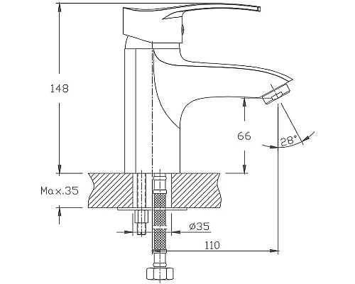 Заказать Смеситель для раковины Haiba HB1070 Хром в магазине сантехники Santeh-Crystal.ru