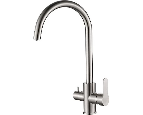 Заказать Смеситель для кухни Haiba HB76801 Нержавеющая сталь в магазине сантехники Santeh-Crystal.ru