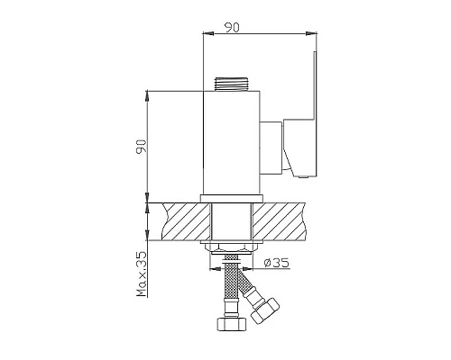 Заказать Смеситель для кухни Haiba HB73801 Нержавеющая сталь без излива в магазине сантехники Santeh-Crystal.ru