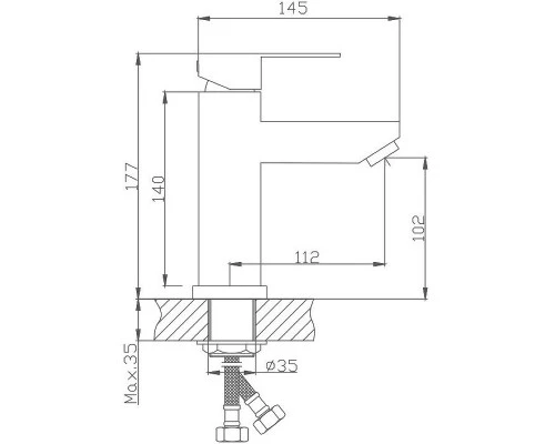 Заказать Смеситель для раковины Haiba HB10801 Нержавеющая сталь в магазине сантехники Santeh-Crystal.ru